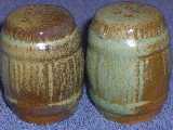 Frankoma barrel shakers glazed prairie green